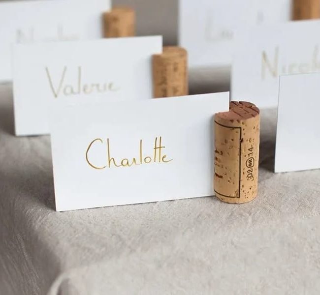 Marque-place de mariage — style élégant et minimaliste